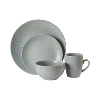 Hygge 16 Pc Grey Dinner Set