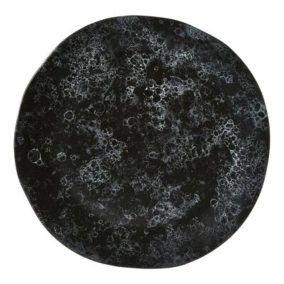 Hygge Black Faux Marble Pizza Plate