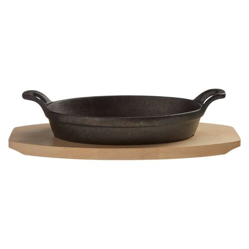 Hygge Oval Serving Dish on Wood Base