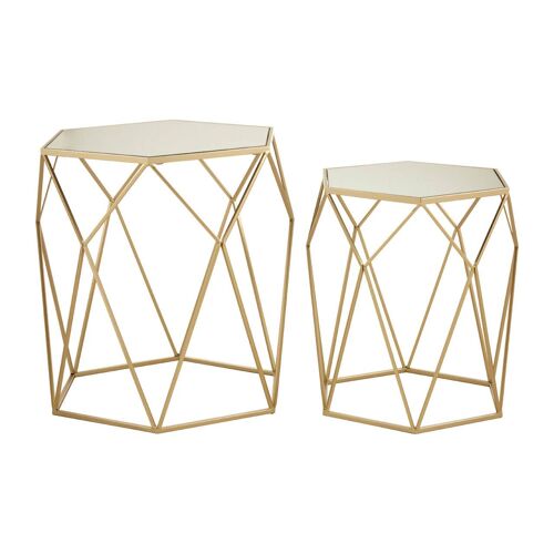 Interiors by Premier Avantis Set of 2 Hexagonal Side Tables