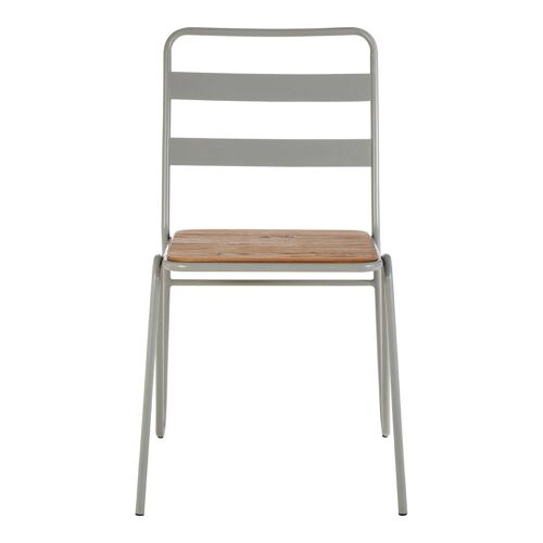Interiors by Premier District Grey Metal and Elm Wood Chair