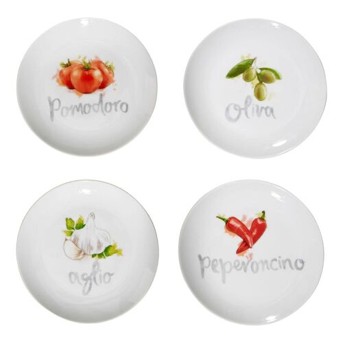 Italia Antipasti Plates - Set of 4