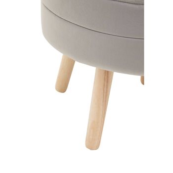 Tabouret en velours de vison Ivy 10