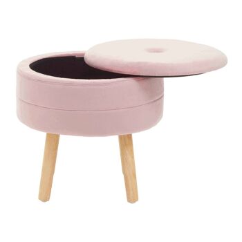 Tabouret Velours Rose Ivy 3