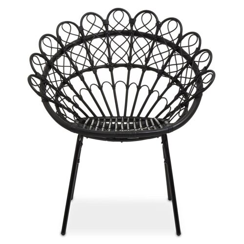 Java Black Rattan Peacock Chair