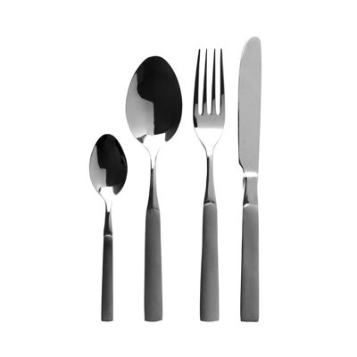 Jewel 16pc Dark Grey Finish Cutlery Set