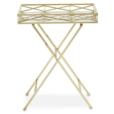 Jolie Rectangle Gold Tray Table