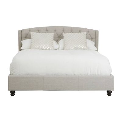 Josephine Light Grey Kingsize Bed