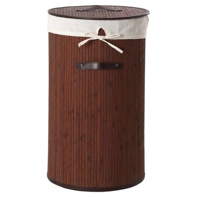 Kankyo Dark Brown Round Laundry Hamper