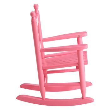Chaise à bascule rose pour enfants 4