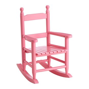 Chaise à bascule rose pour enfants 8