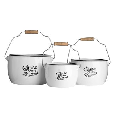 La Cuisine De Mere Set of 3 Storage Pots
