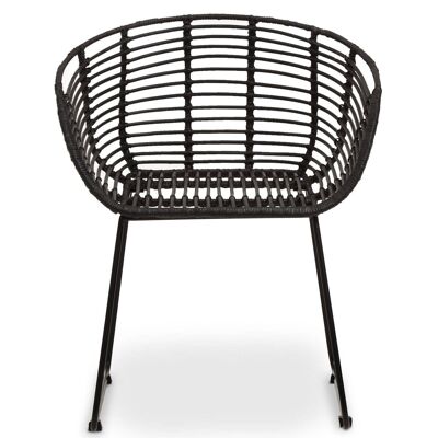 Lagom Black Natural Rattan Chair