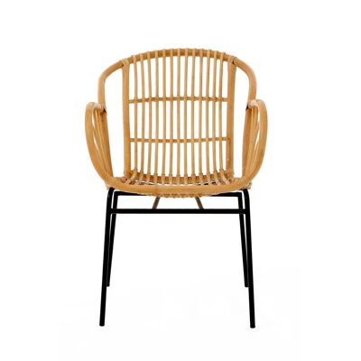 Lagom Natural Rattan Chair with Raised Sides
