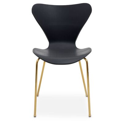 Laila Dining Chair with Black Seat