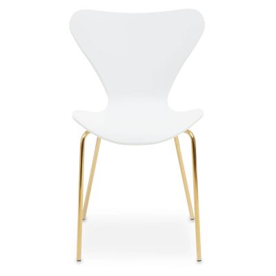 Laila Dining Chair with White Seat