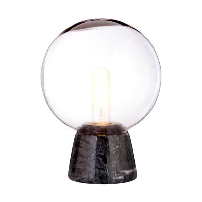 Lamonte Black Marble Base/EU Plug Globe