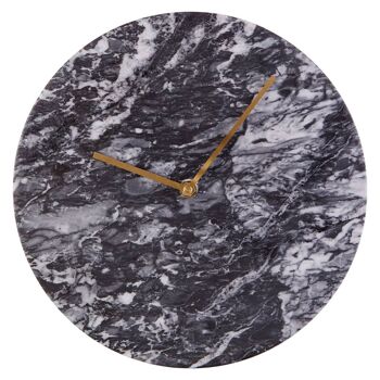 Horloge murale en marbre noir Lamonte 1