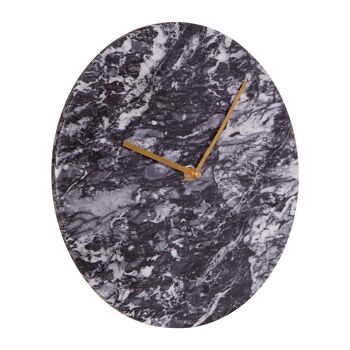 Horloge murale en marbre noir Lamonte 8