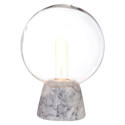 Lamonte Globe Lamp with Grey Marble Base