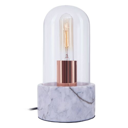Lamonte Grey Marble Base/EU Plug Bell Lamp