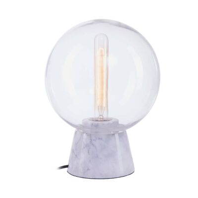 Lamonte Grey Marble Base/EU Plug Globe Lamp