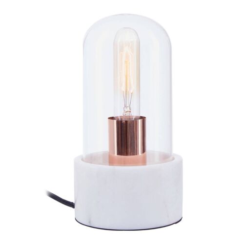 Lamonte White Marble Base/EU Plug Bell Lamp