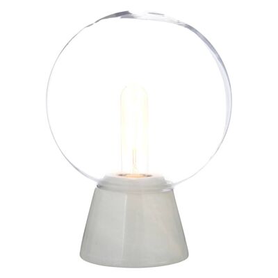 Lamonte White Marble Base/EU Plug Globe Lamp