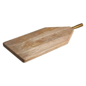 Grande planche à pagaie en bois de manguier au fini naturel 1