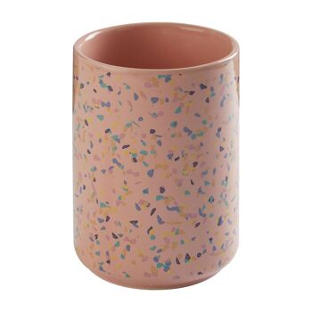 Grande boîte de rangement en terrazzo rose 4