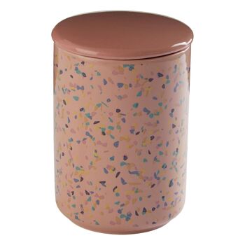 Grande boîte de rangement en terrazzo rose 8