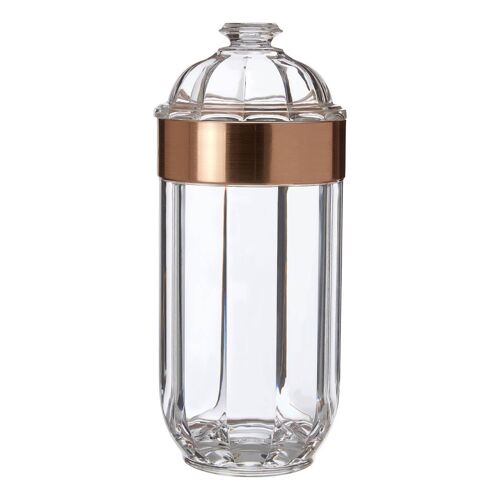 Large Rose Gold Acrylic Canister