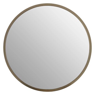 Large Round Wall Mirror with Silver Frame
