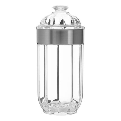 Large Silver Acrylic Canister