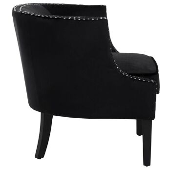 Chaise cloutée en velours noir Larissa 4