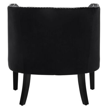 Chaise cloutée en velours noir Larissa 5