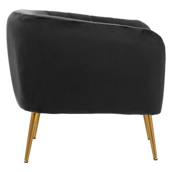 Chaise Larissa en velours noir 9