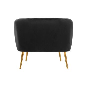 Chaise Larissa en velours noir 10