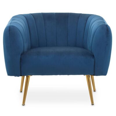 Larissa Blue Velvet Chair