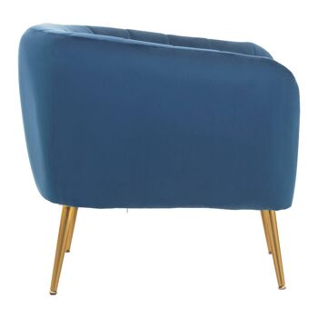 Chaise en velours bleu Larissa 9