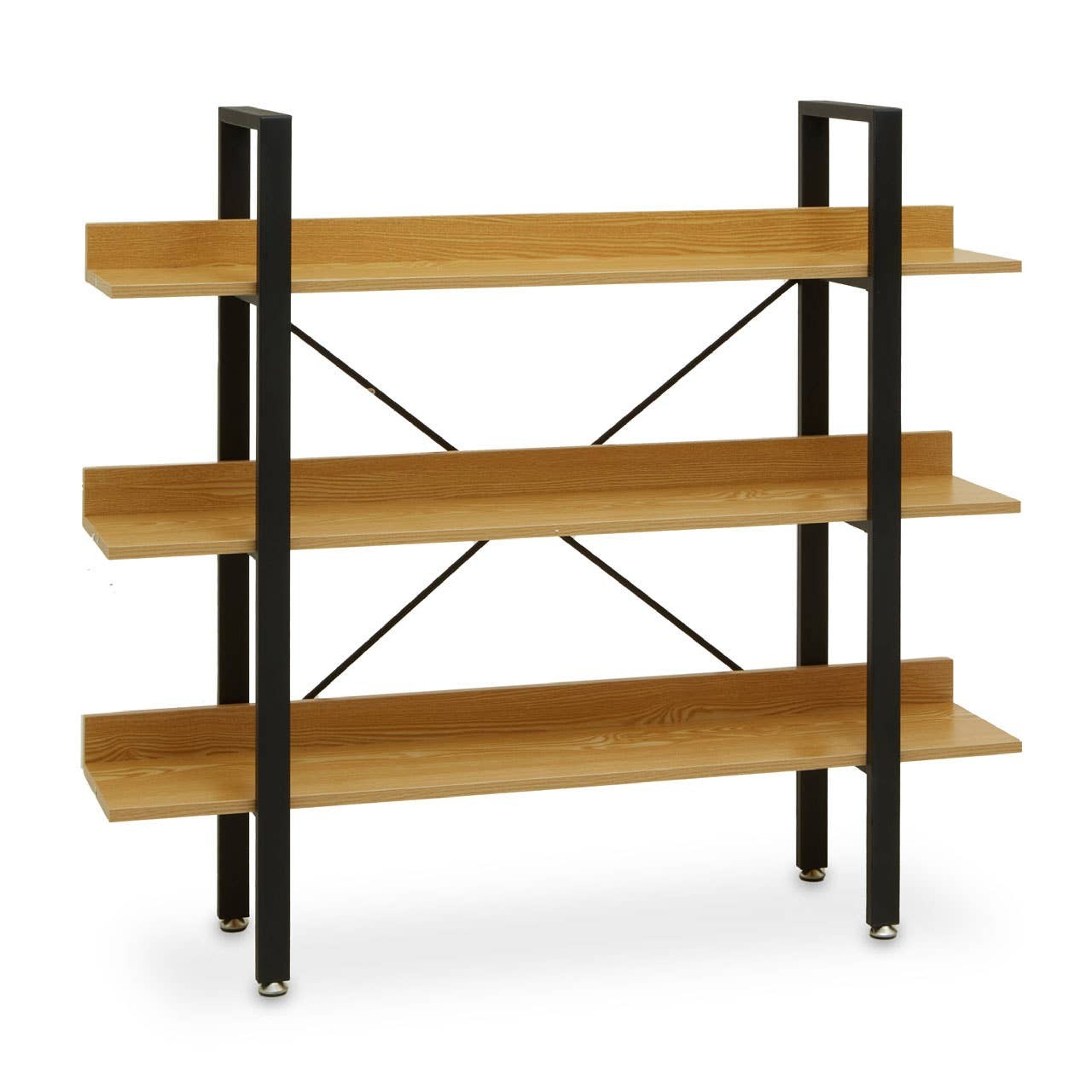 Tatahance Yellow 3-Tier Beech Wood Shelving Unit (17.7 in. W x 31.5 in. H x  12.6 in. D) W128352205-F - The Home Depot