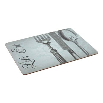 Sets de table Let's Eat en liège - Lot de 4 3