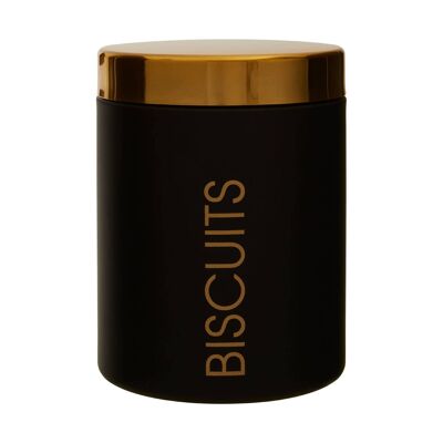 Liberty Black Enamel Biscuit Canister