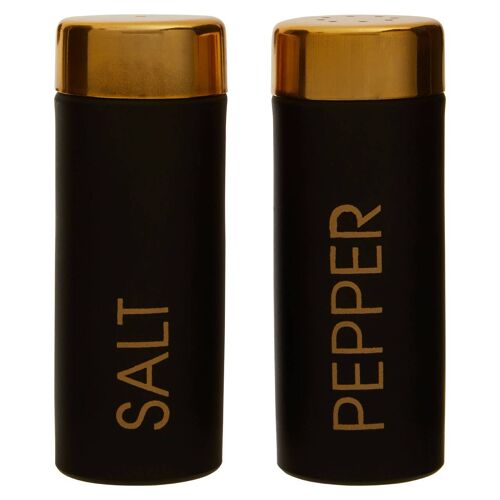 Liberty Black Enamel Salt and Pepper Set