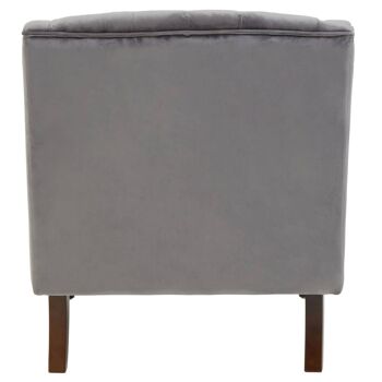 Fauteuil Lily Velours Gris 10