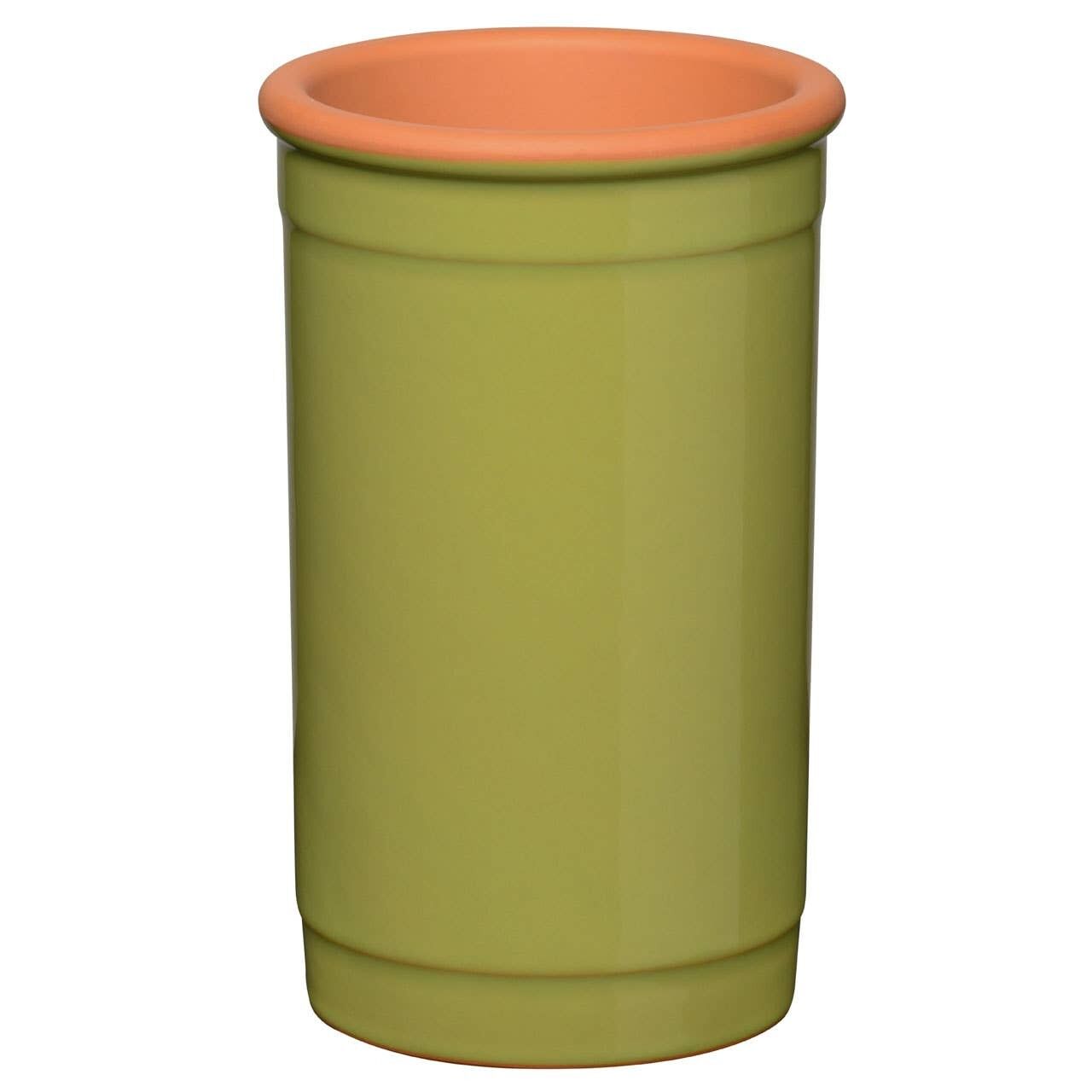 Weinkühler aus lindgrünem Ton