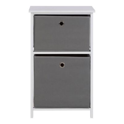 Lindo 2 Grey Fabric Drawers Cabinet