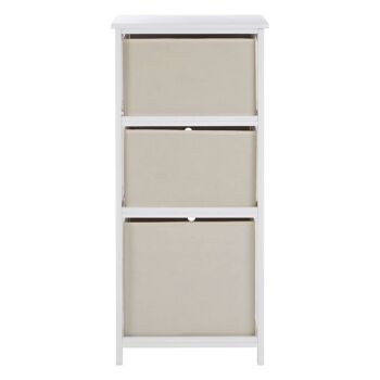 Armoire 3 tiroirs en tissu naturel Lindo 5