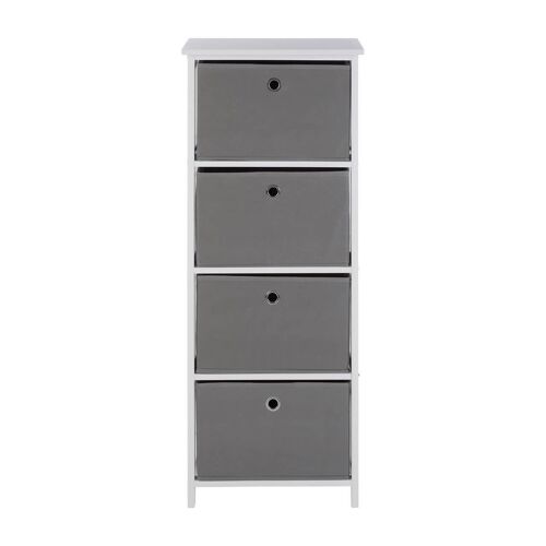 Lindo 4 Grey Fabric Drawers Cabinet