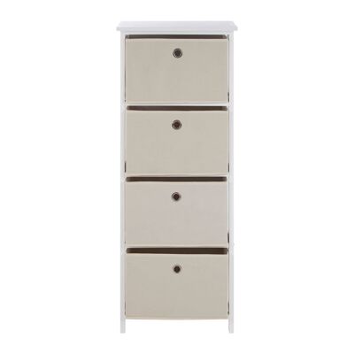 Lindo 4 Natural Fabric Drawers Cabinet